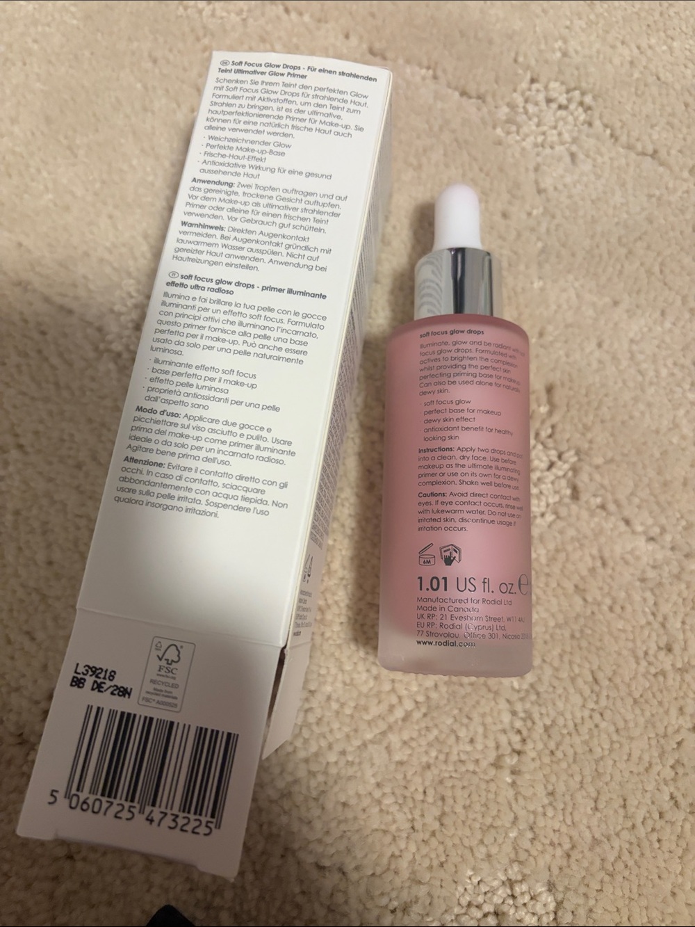 New in Box Rodial Soft Focus Glow Drops Illuminating Ultimate Glow Primer 30ml - Picture 2 of 2